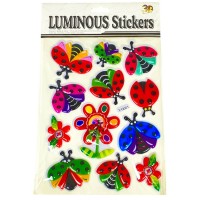 Наклейка пластиковая рельефная флуоресцентная, 10 х 30см Божья коровка (Y-Q001) Наклейка пластиковая рельефная флуоресцентная, 10 х 30см Божья коровка (Y-Q001)