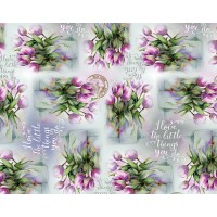 Бумага упаковочная мелованная 80г 10 листов  100 х 70см Серый Unison (PVM10-17)