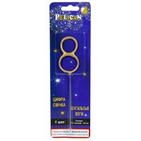 Свеча цифра бенгальская Pelican, Свеча цифра бенгальская Pelican,