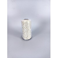 Бечевка  бело-золотая  2мм х 100м декоративная Золотой Unison (D03102 -white gold)