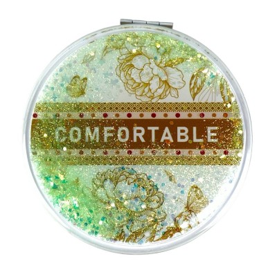 Зеркало круглое 7см с блестками, Comfortable (ZT185-2538L)