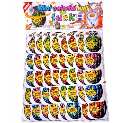 Хлопушка-бомбочка Mini colorful ball 70 мм 40шт/уп микс