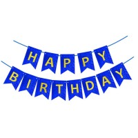 Гирлянда-флажки HAPPY BIRTHDAY 16см, синий 871054