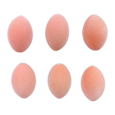 Набор яиц бархат 6,5см макарун персик, 6шт