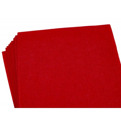 Фетр А4, 1,2мм  (10 листов) красный