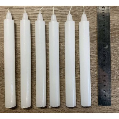 Свечи хозяйственные парафиновые время горения 7 часов, Ø ≈ 2 см, ⇕ ≈ 18 см, набор 6шт