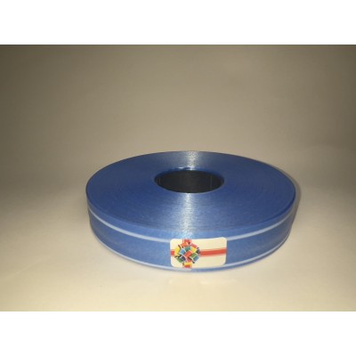 Лента пластиковая  синяя с полосой2смх100 ярдов,  LP20100-13