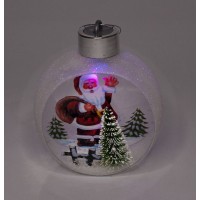 Елочный шар LED разным цветом 3D фигура 