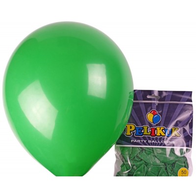 Шарики круглые Pelikuk 13' (33 см) пастель ярко-зеленый, 50шт/уп