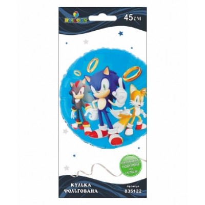 Шарик фольгированный Pelican, SONIC, 45см