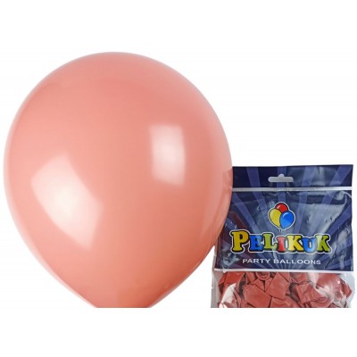 Шарики круглые Pelikuk 13' (33 см) пастель ярко-терракотовый, 50шт/уп