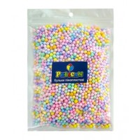 Пенопластовые шарики диаметр 4-6мм пастель ассорти, 250мл Пенопластовые шарики диаметр 4-6мм пастель ассорти, 250мл