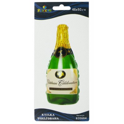 Шарик фольгированный Pelican, бутылка шампанского, 93см