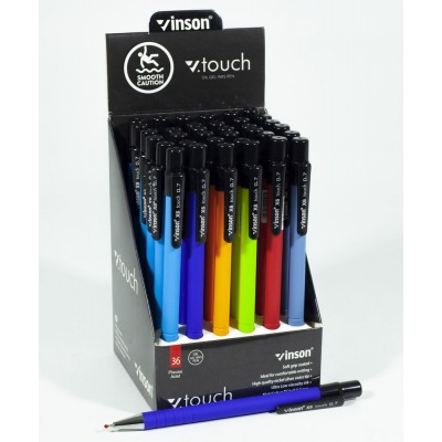 Ручка масл. синяя автомат Vinson Touch,0.7мм
