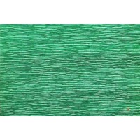Гофрированная бумага зеленая металлизированная плотная качественная бумага креп Италия 180г 2,5м