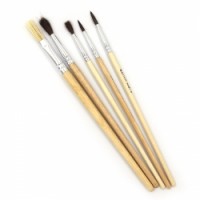 Набор кисточек 5 шт (Белка N1,3 круглые, Пони N2,4 круглые, Щетина N6 плоская) Набор кисточек 5 шт (Белка N1,3 круглые, Пони N2,4 круглые, Щетина N6 плоская)