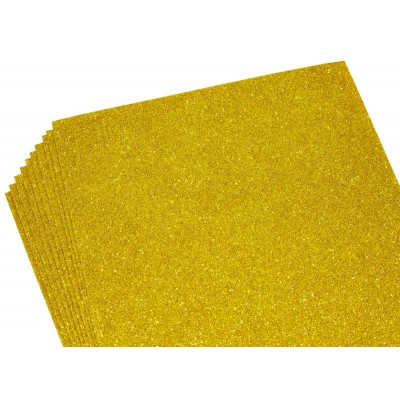 Фоамиран 1,7мм золото с глиттером  - 10листов, 17GLA4-004