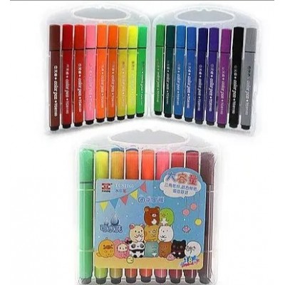 Набор фломастеров TY треугольн. 36шт. пластиков чемодан с ручкой Набор фломастеров TY треугольн. 36шт. пластиков чемодан с ручкой