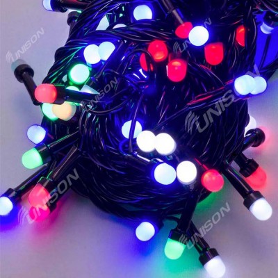 Линза 200 LED, черный провод, мульти Линза 200 LED, черный провод, мульти