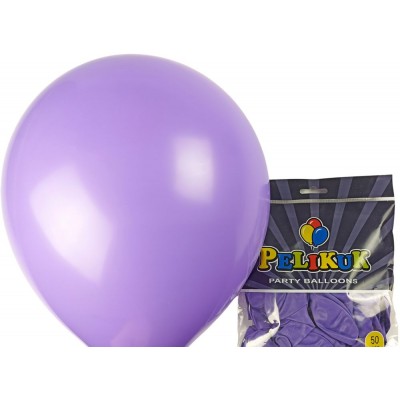 Шарики круглые Pelikuk 13' (33 см) пастель фиолетовый, 50шт/уп