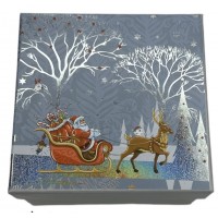 Подарочная новогодняя коробка квадратная - , 