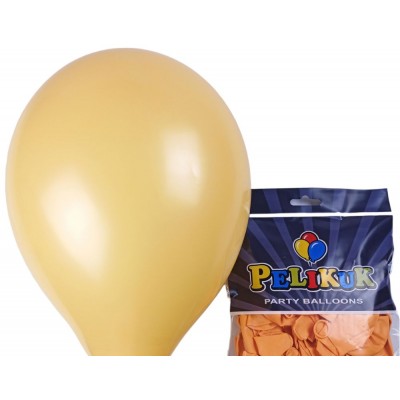 Шарики круглые Pelikuk 13' (33 см) пастель янтарный, 50шт/уп Шарики круглые Pelikuk 13' (33 см) пастель янтарный, 50шт/уп