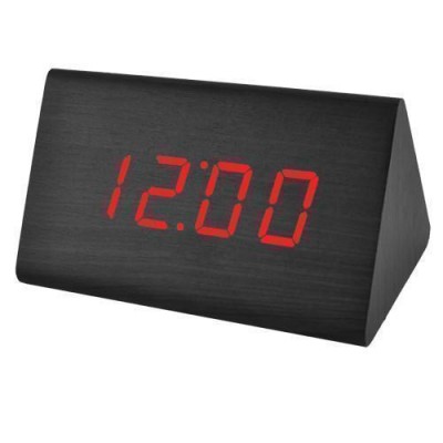 Часы сетевые VST-868-1 красные, (корпус черный) USB