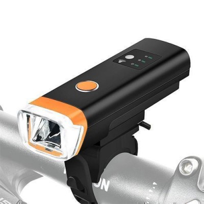 Велофонарь  HJ-047-XPG ULTRA LIGHT, ALUMINUM, AVTOLIGHT SENSOR, Waterproof, аккум., ЗУ micro USB