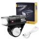 Велофонарь BK-02Pro-2XPE ULTRA LIGHT, ALUMINUM, индикация заряда, Waterproof, аккум., ЗУ Type-C