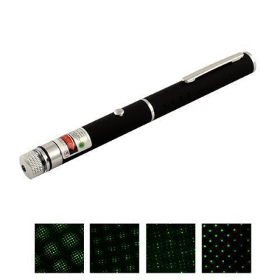Фонарь-лазер зеленый  803-1, 2xAAA, 1 насадка, бархатная коробка