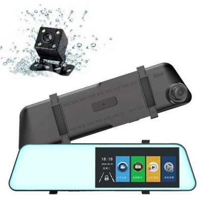 Автомобильный видеорегистратор-зеркало L-1039TP, LCD 5.5'', 2 камеры, 1080P Full HD