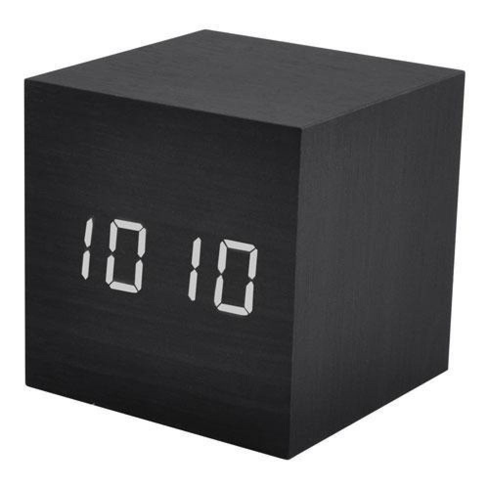 Настольные часы usb. Часы электронные VST-869. Часы VST 869. Электронные часы деревянный куб VST-869 (черный). Vst869-1.