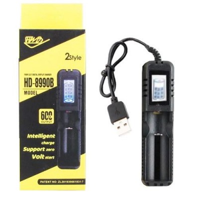 Зарядное устройство HD-8990B, LCD экран, 1x18650/26650/16340/14500