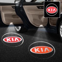 Лазерная дверная подсветка/проекция в дверь автомобиля Kia 100 red