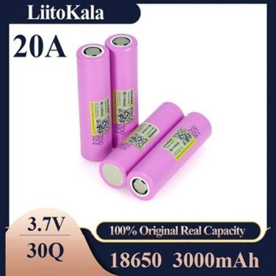 Аккумулятор высокотоковый 18650, LiitoKala 30Q, 3000mah, ОРИГИНАЛ