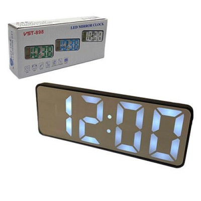 Часы сетевые VST-898-6, белые, температура, USB