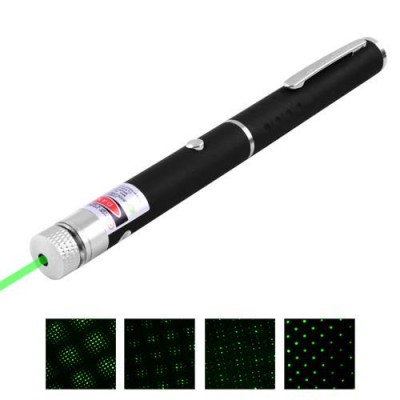 Фонарь-лазер зеленый  803-1, 1 насадка, 2xAAA, бархатная коробка