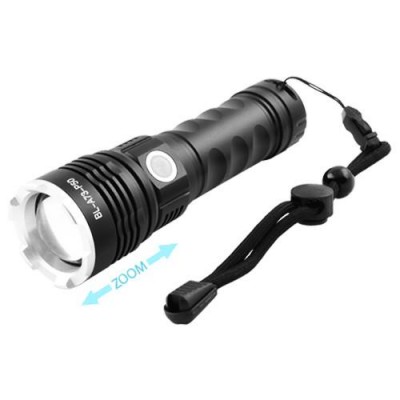 Фонарь A73-P50, 1x18650, zoom, ремешок, ЗУ Type-C, Box