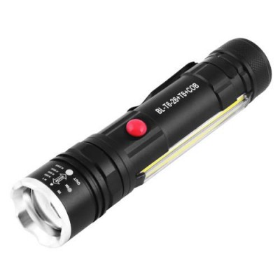 Фонарь Police T6-26+T6+COB, 1x18650, магнит, zoom, ЗУ microUSB, Box