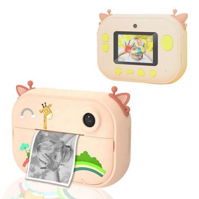 Детский фотоаппарат мгновенной печати 2, Giraffe с поддержкой microSD card, 3Y+