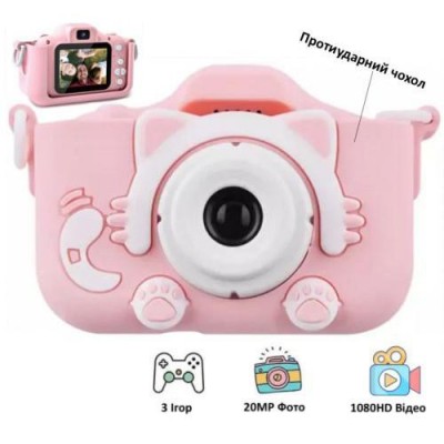 Детский фотоаппарат ET015 Cat, pink