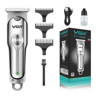 Машинка (триммер) для стрижки волос и бороды VGR V-071, Professional, 3 насадки, Т-образное лезвие, встр.