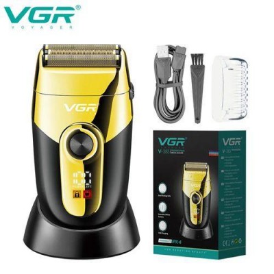 Электробритва VGR V-383 шейвер для сухого и влажного бритья, Waterproof, LED Display, зарядная станция