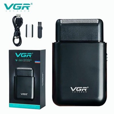 Электробритва VGR V-390 BLACK шейвер для сухого и влажного бритья, Waterproof, выдвижной триммер