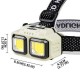 Фонарь налобный HX-816S-2COB(White+Red), Motion Sensor, Waterproof, 1x18650, ЗУ Type-C, Box Фонарь налобный HX-816S-2COB(White+Red), Motion Sensor, Waterproof, 1x18650, ЗУ Type-C, Box