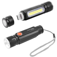 Фонарь Police BL-516/616-T6-COB (white+red), Li-Ion аккум., магнит, zoom, ЗУ USB