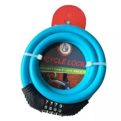 Замок велосипедный KIHUU LOCK 2809, 12*80 тросовый, кодовый