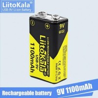 Аккумулятор Крона, LiitoKala USB-9V, 1100mAh, ОРИГИНАЛ