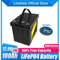 Аккумулятор LiFePO4, LiitoKala, 12V 100Ah, с LCD дисплеем, BMS smart плата