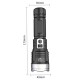 Фонарь PLD-008 WHITE LASER LED PM10-TG, Li-Ion аккум., power bank, индикация заряда, ЗУ Type-C, zoom, Box